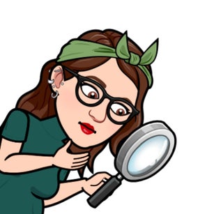 Teacher with magnifying glass