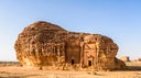 Hegra, also known as Mada’in Salih, or Al-Ḥijr, archaeological site, Nabatean carved rock cave tombs