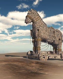 Trojan Horse at the beach of Troy