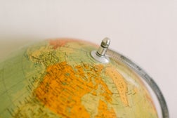 Vintage globe close-up