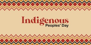 Indigenous Peoples Day poster with brown color border