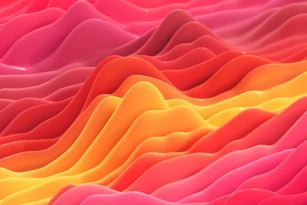 Abstract multicolored curve chart