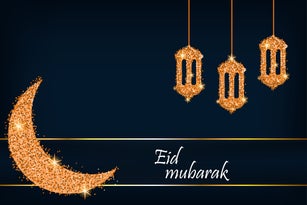 Eid Mubarak Islamic Background Vector