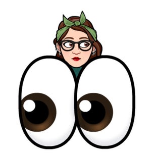 Teacher with giant eyes