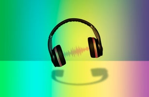 Headphones and sound wave