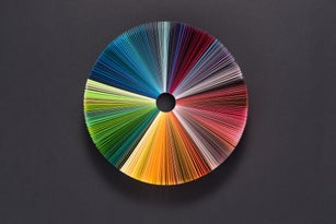 Colorful Pie Chart Consists of Paper Pages