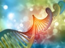 3D medical background with DNA strand