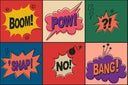 Speech bubbles set. Comic text sound effect. Banner, poster, sticker concept