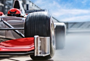 Race car sitting on track