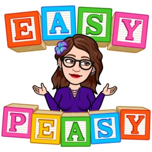 Teacher with easy peasy letter blocks