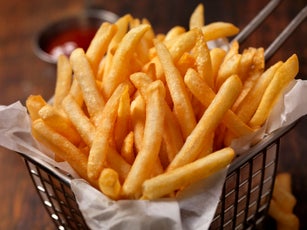 Basket of Famous Fast Food French Fries