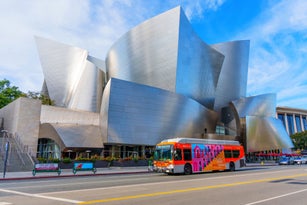 City Bus Passing by Walt Disney Concert Hall, Los Angeles