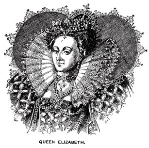 Portrait of Elizabeth I (1533 – 1603), Queen of England and Ireland