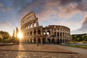 Sunlight through the Colosseum in Rome