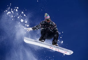 Snowboarder in the air