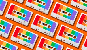 Pattern of rainbow cassette tape