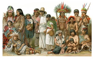 Group of native Americans Mexico Sioux and others