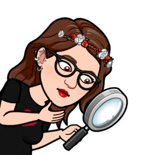 Teacher with a magnifying glass