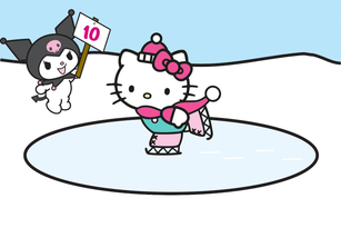 Kuromi scoring Hello Kitty