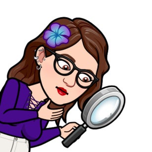 Teacher with magnifying glass