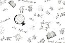 An open book, drawing or design. A globe drawn on a white background. Mathematical problems, their solution, algebra. Drawing of a light bulb. The concept of teaching, upbringing, passing entrance exams to a university or institute. Back to school.
