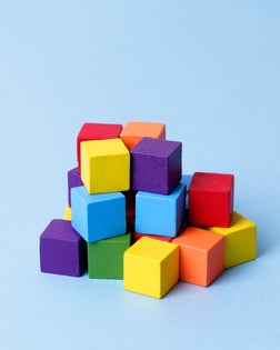 Stack Of Wooden Toy Blocks