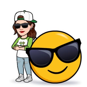 Teacher with cool emoji