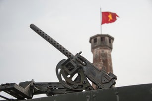 Vietnamese flag flying at Hanoi Citadel, Flag Tower of Hanoi,  Vietnam