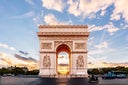 Arc de Triomphe at sunrise, Paris, France