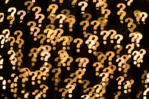 Question Mark Shape Bokeh Backdrop