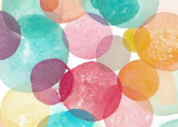 Abstract watercolour background with circular forms