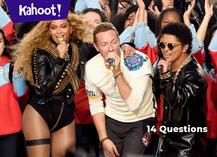 Big Game halftime show throughout the years - Kahoot! Quiz