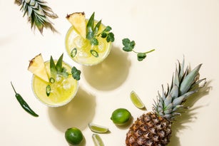 Pineapple jalapeno margarita summer cocktail