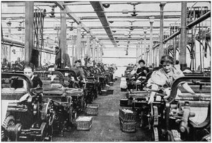 Antique photograph of the British Empire: Lancashire cotton mill