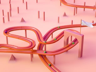 Marble run with arch