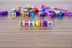 English word and alphabet letter beads