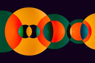 Green and Orange Circle Overlapping