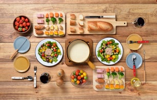 Cheese fondue knolling style