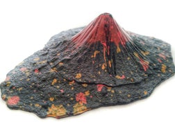 Isolated vocano model play kids