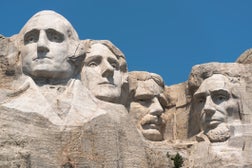 USA, South Dakota, Mount Rushmore against clear sky