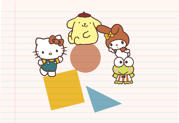 Hello Kitty and Friends 2-D shapes geometry kahoot
