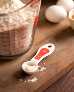 Measured Ingredients for Baking a Recipe