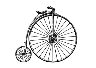 illustration of retro bicycle