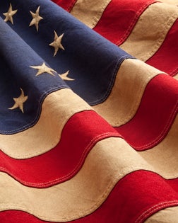 Grungy Betsy Ross Flag With Thirteen Stars and Stripes