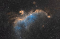Seagull Nebula (IC 2177) SHO Palette Narrow Band