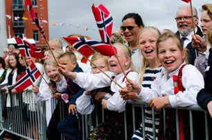 People in Bergen during Constitution Day 17th of May