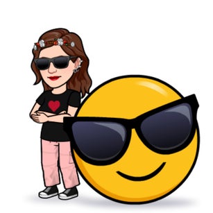 Teacher with cool emoji