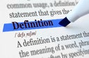 the definition of the word DEFINITION highlighted in blue