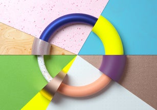 Multicolored circular donut chart