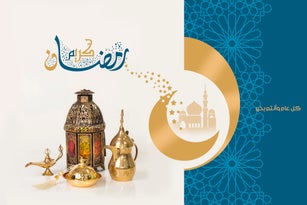 Beautiful Greeting card for Ramadan month